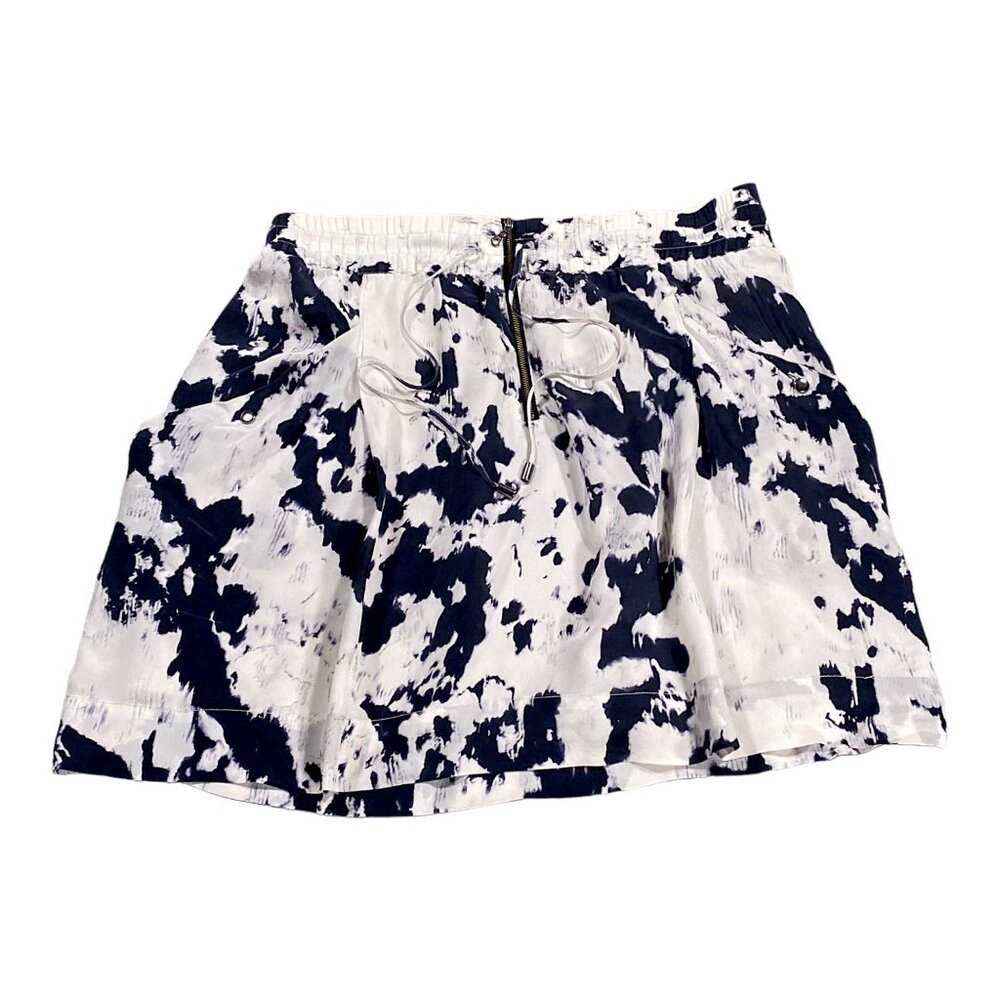 Witchery Skirt Womens 14 White Black Splatter Modernist Abstract Short